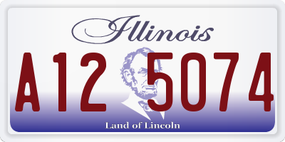IL license plate A125074