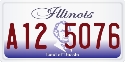 IL license plate A125076