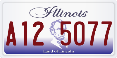 IL license plate A125077