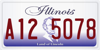 IL license plate A125078