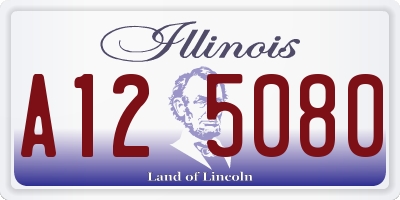 IL license plate A125080