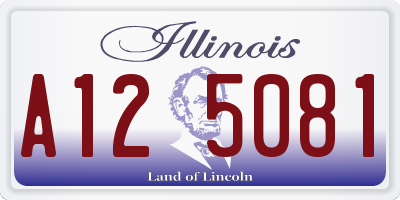 IL license plate A125081