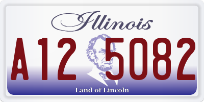 IL license plate A125082