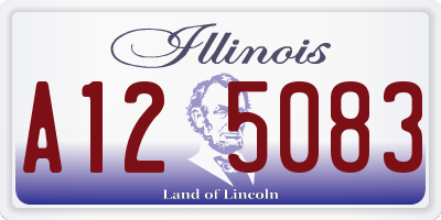 IL license plate A125083