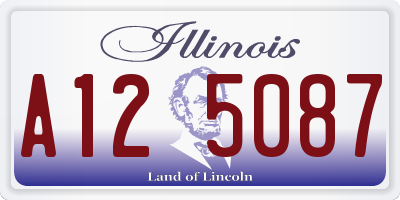 IL license plate A125087