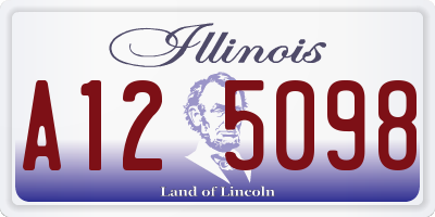 IL license plate A125098