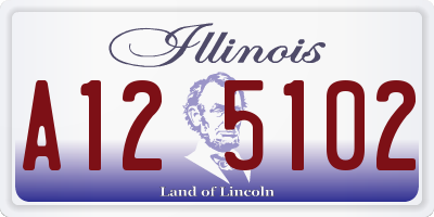 IL license plate A125102