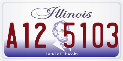 IL license plate A125103