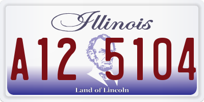 IL license plate A125104