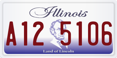 IL license plate A125106