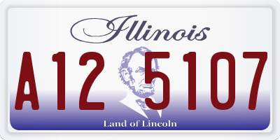 IL license plate A125107