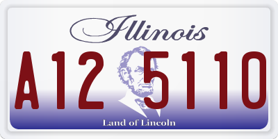 IL license plate A125110
