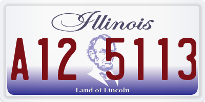 IL license plate A125113