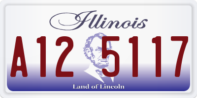 IL license plate A125117