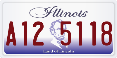 IL license plate A125118