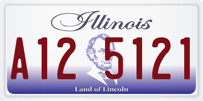 IL license plate A125121