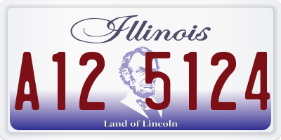 IL license plate A125124