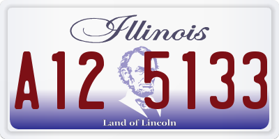 IL license plate A125133