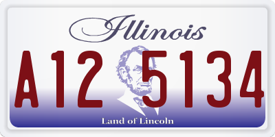 IL license plate A125134