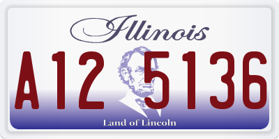 IL license plate A125136