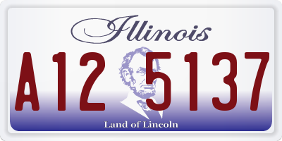 IL license plate A125137