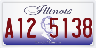 IL license plate A125138