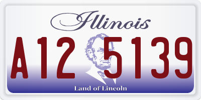IL license plate A125139