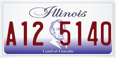 IL license plate A125140