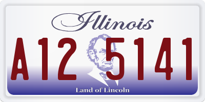 IL license plate A125141