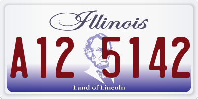 IL license plate A125142