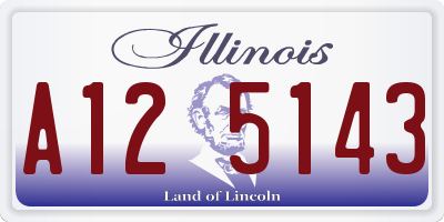 IL license plate A125143