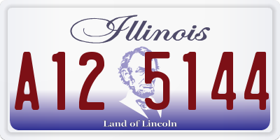 IL license plate A125144