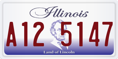 IL license plate A125147