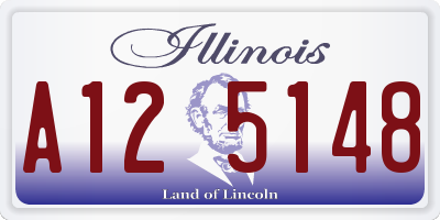 IL license plate A125148
