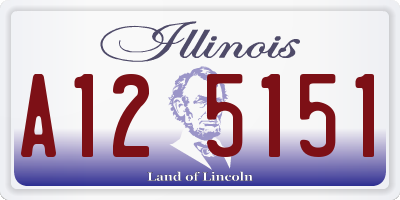 IL license plate A125151