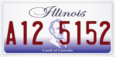 IL license plate A125152