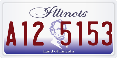 IL license plate A125153