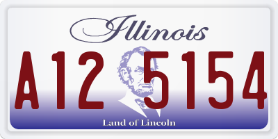 IL license plate A125154