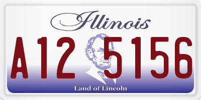 IL license plate A125156