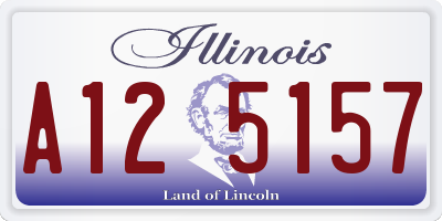 IL license plate A125157