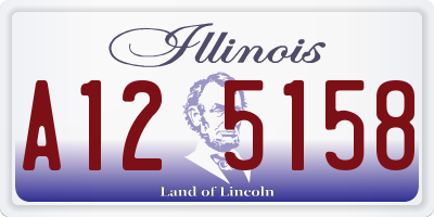 IL license plate A125158