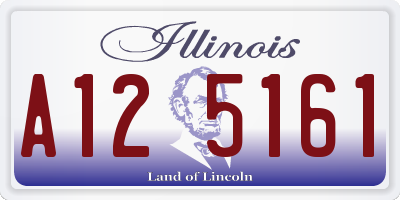 IL license plate A125161