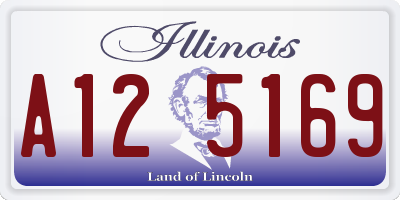 IL license plate A125169