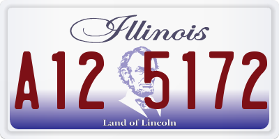 IL license plate A125172