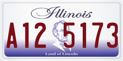 IL license plate A125173