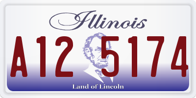 IL license plate A125174