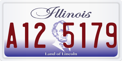 IL license plate A125179