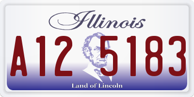 IL license plate A125183