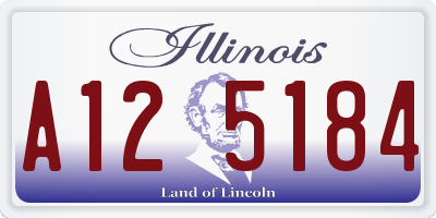 IL license plate A125184