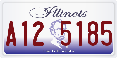 IL license plate A125185